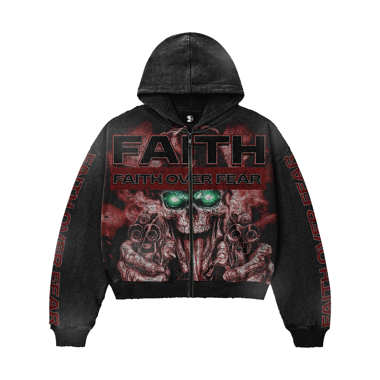 Fear Dies Here Zip Up (Red)