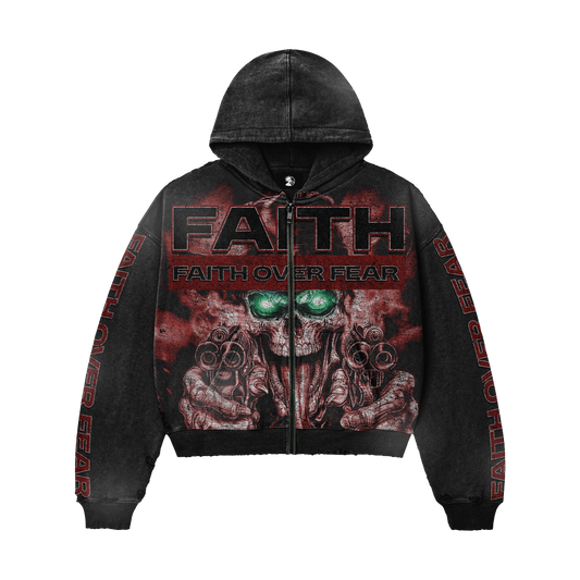 Fear Dies Here Zip Up (Red)