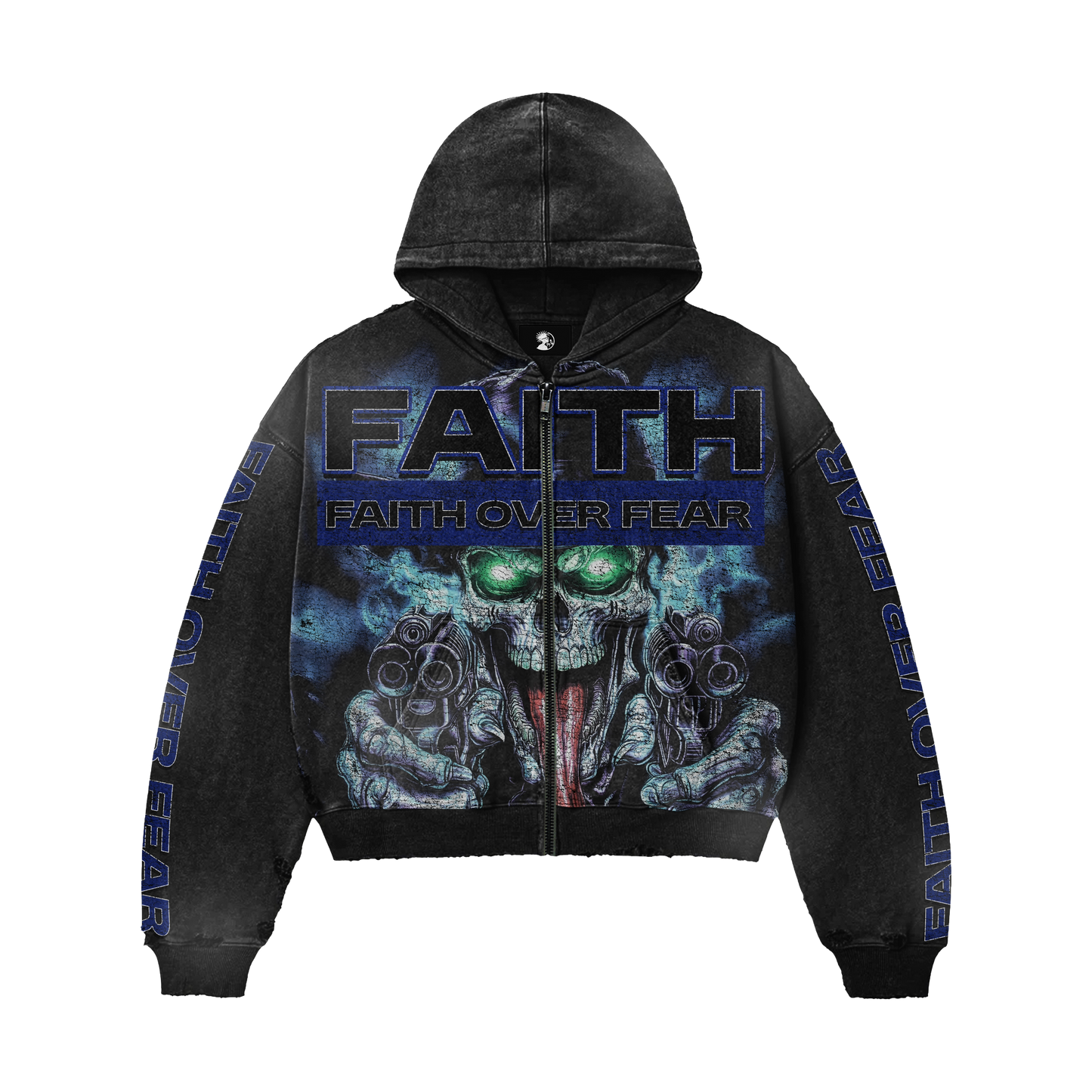 Fear Dies Here Zip Up (Blue)