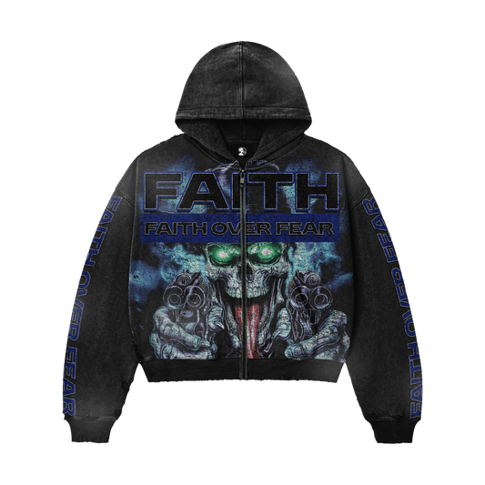 Fear Dies Here Zip Up (Blue)